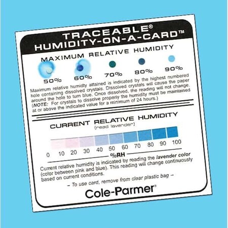 Digi-Sense Traceable Humidity Card with Calibr, PK 6 03313-06